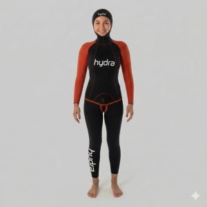 Hydra Red Black Women 3mm Jarse Serbest Dalış Elbisesi