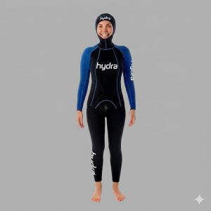 Hydra Blue Black Woman 3mm Jarse Serbest Dalış Elbisesi